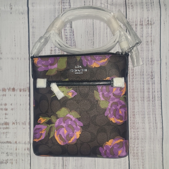 Coach Handbags - Brown Iris Multi Color Coach Crossbody Purse NWT